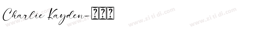 Charlie Kayden字体转换